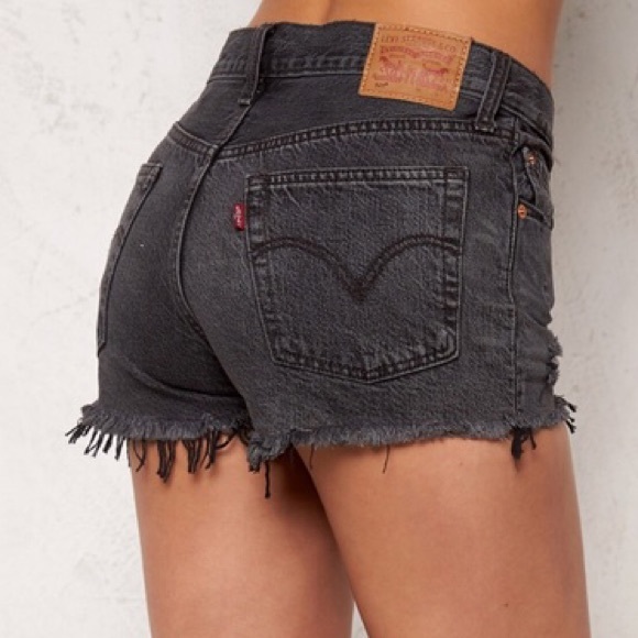 Levi's Pants - Levi’s 501 Distressed Raw Hem Button Fly Shorts